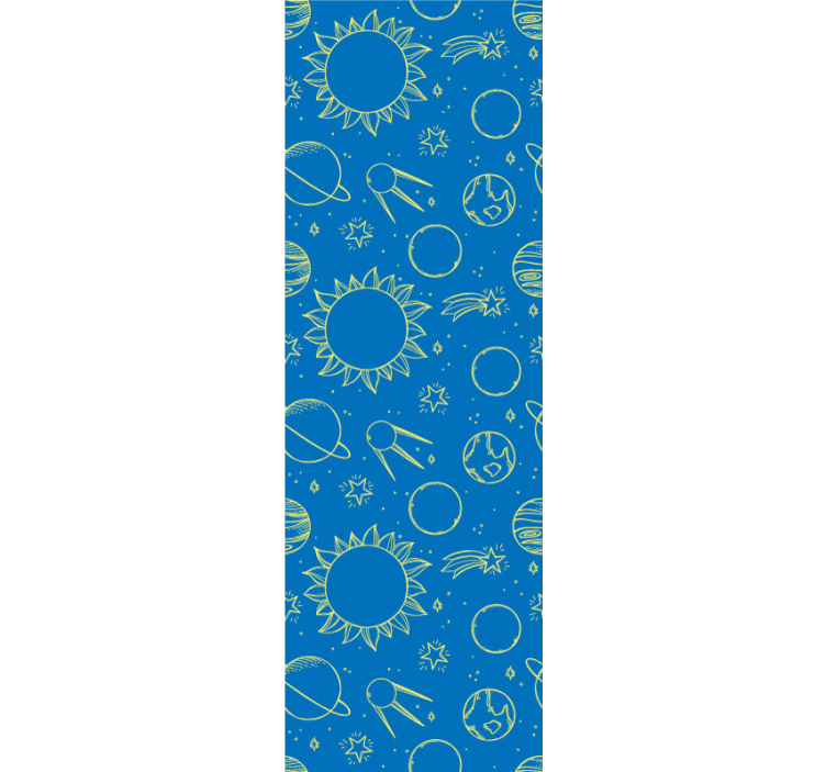 Space-Themed Background nursery room wallpaper - TenStickers