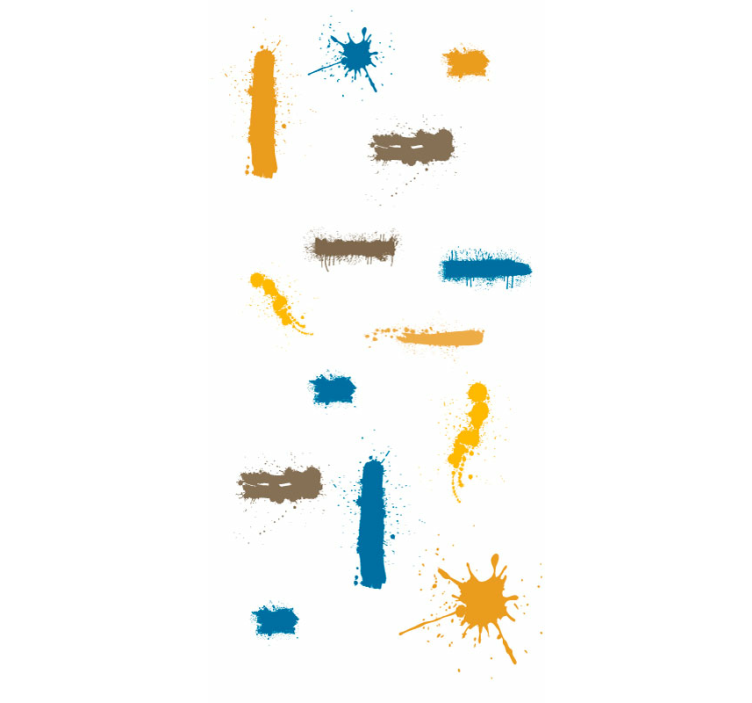 Colourful Paint Drops modern wallpaper - TenStickers