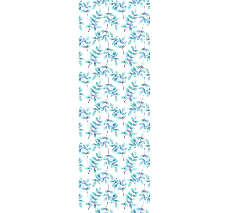 Botanical green design leaves wallpaper - TenStickers