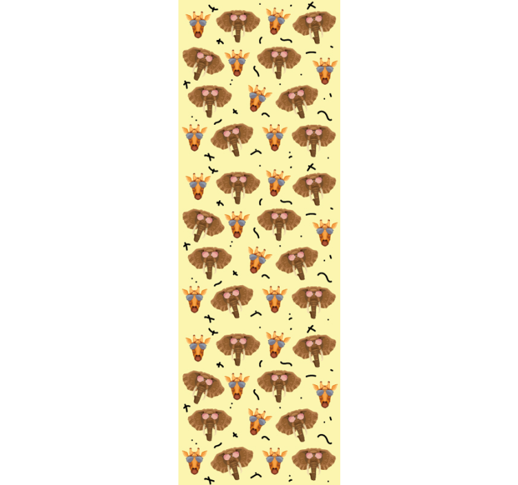 Safari Animal Pattern animals wallpaper - TenStickers