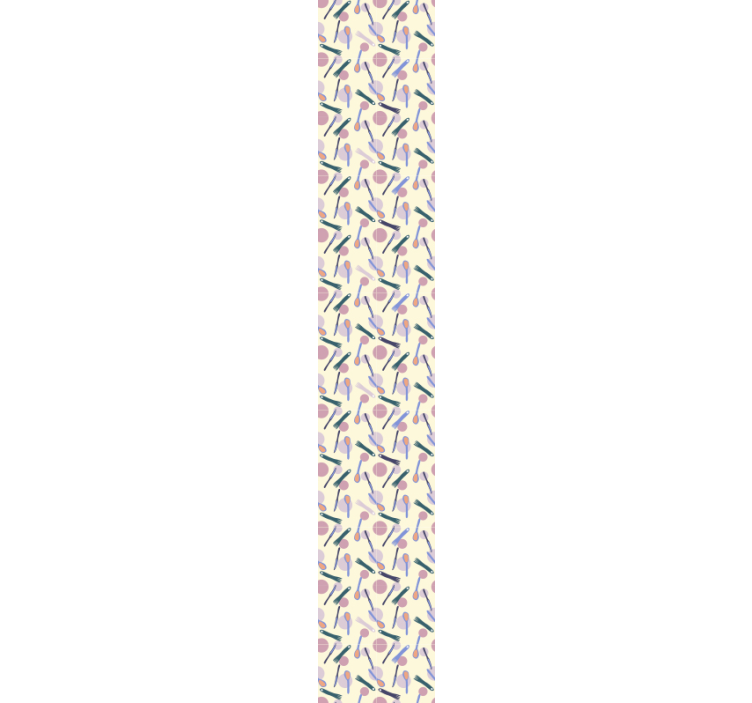 Stylish Utensil Motif ornamental wallpaper - TenStickers