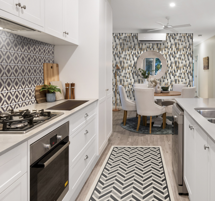 Brown pattern mix triangles wallpaper - TenStickers