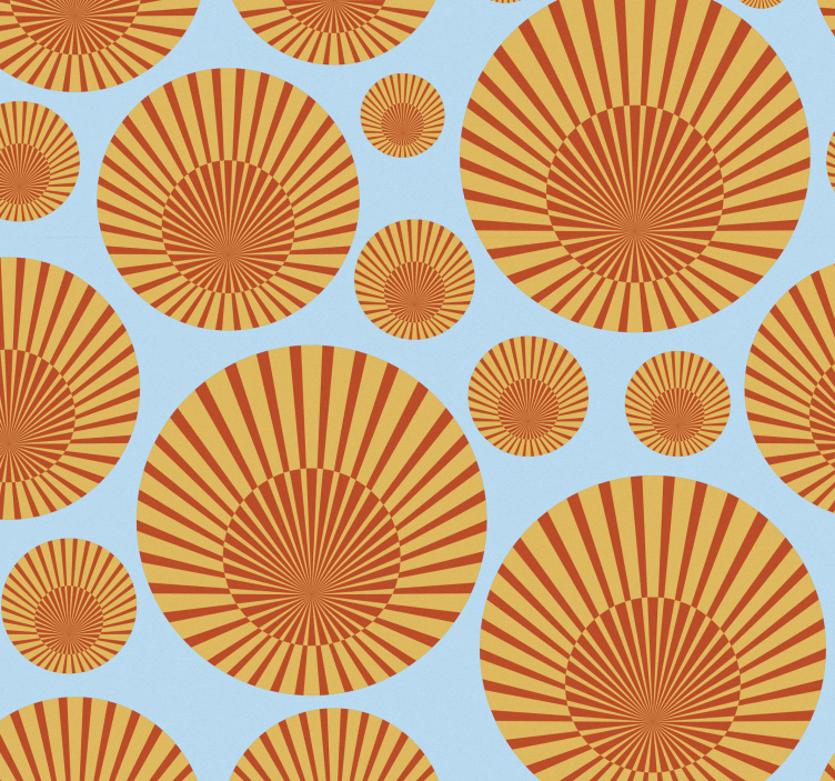 70's sunshine Living room wallpaper - TenStickers