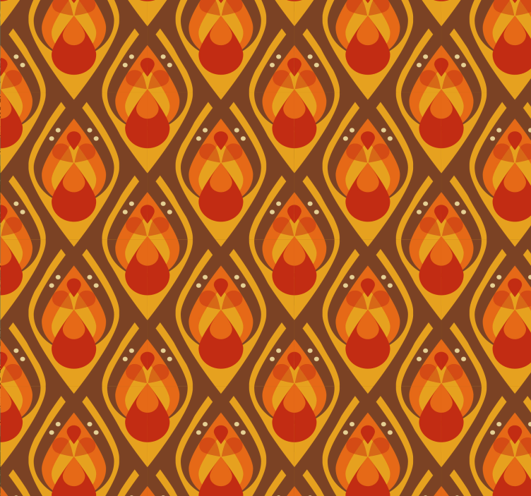 Geometric Teardrop wallpaper geometric - TenStickers