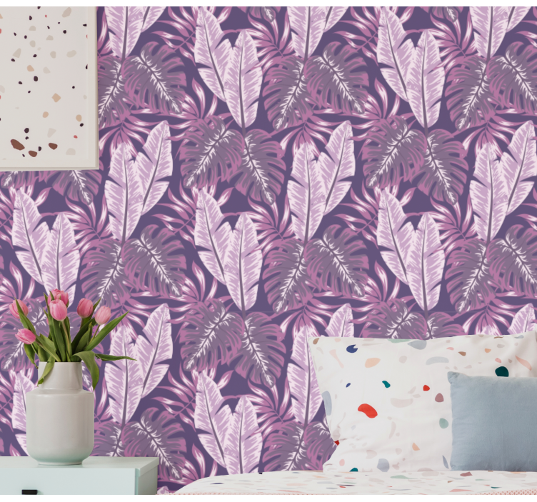 Purple maranta flower wallpaper - TenStickers