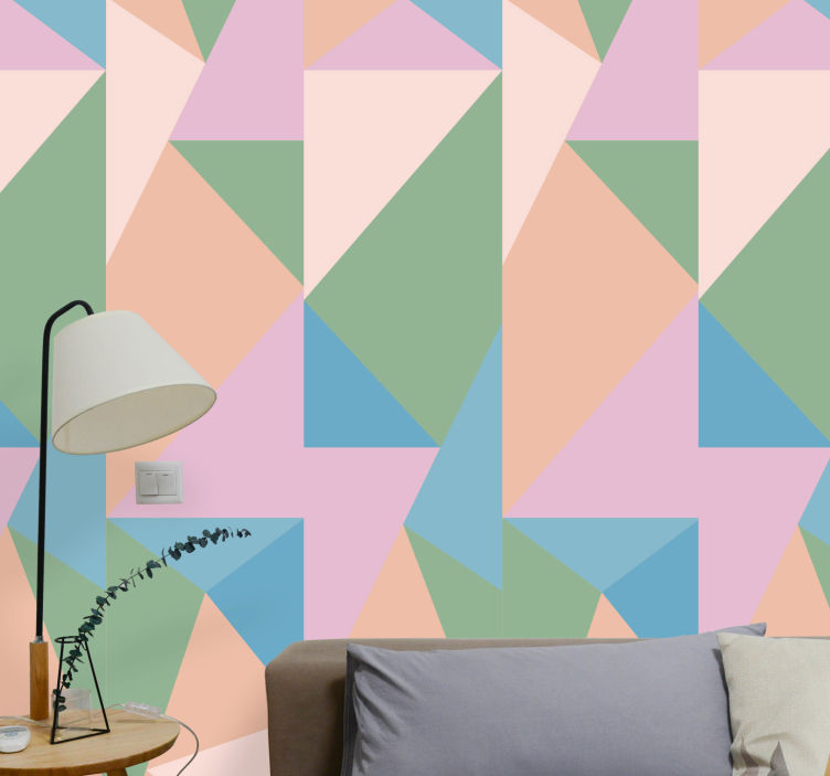 Abstract simple motif triangles wallpaper - TenStickers