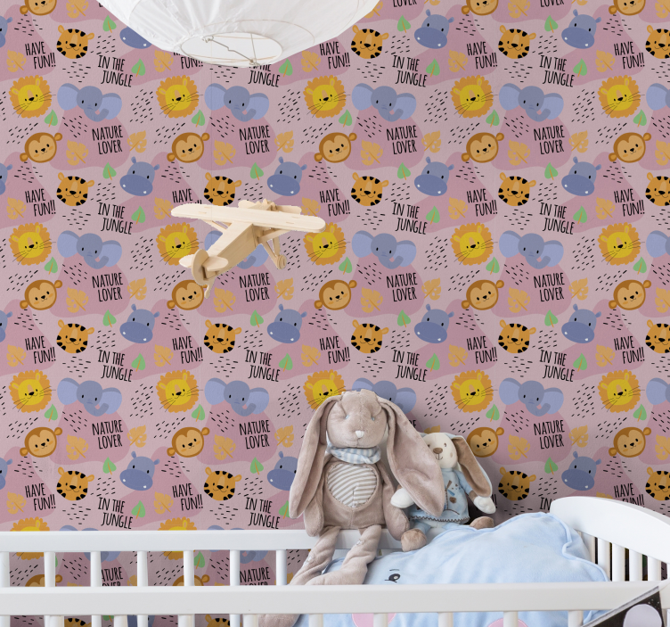 Jungle nature lover nursery room wallpaper - TenStickers