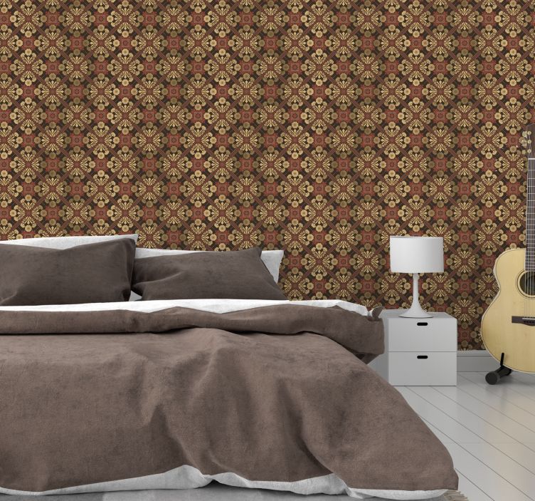 Baroque Wallpaper Vintage style for bedroom - TenStickers