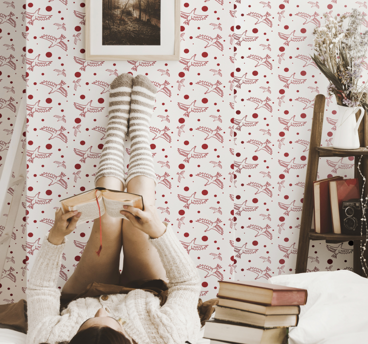 Birds texture Animal Wallpaper - TenStickers