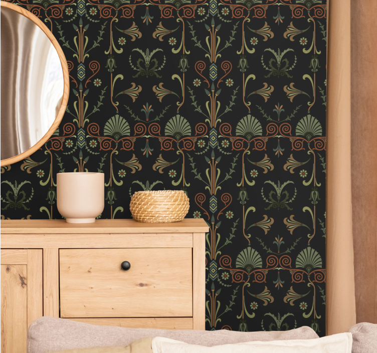 Botanical Elegant Pattern floral wallpaper - TenStickers