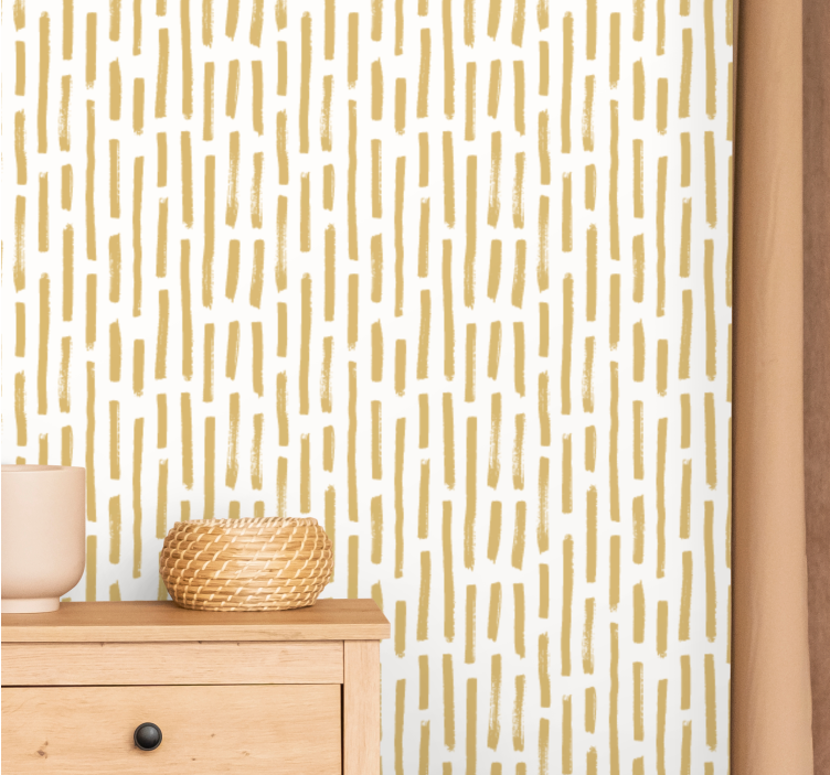 Brown brush strokes modern pattern wallpaper - TenStickers
