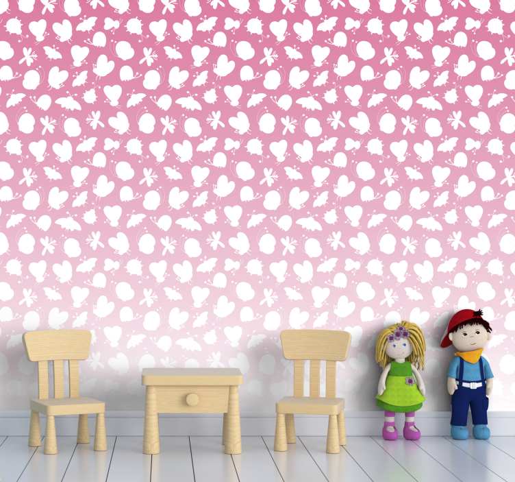 Butterfly Pattern butterflies wallpaper - TenStickers