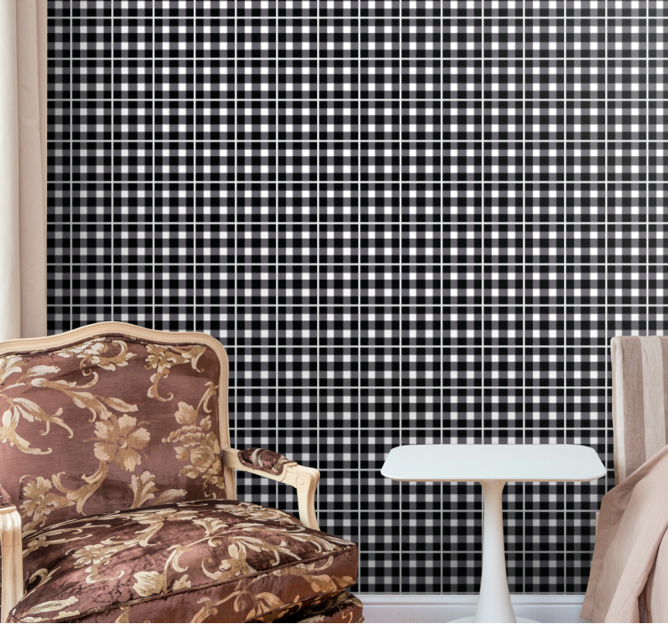 Checked Pattern wallpaper squares - TenStickers