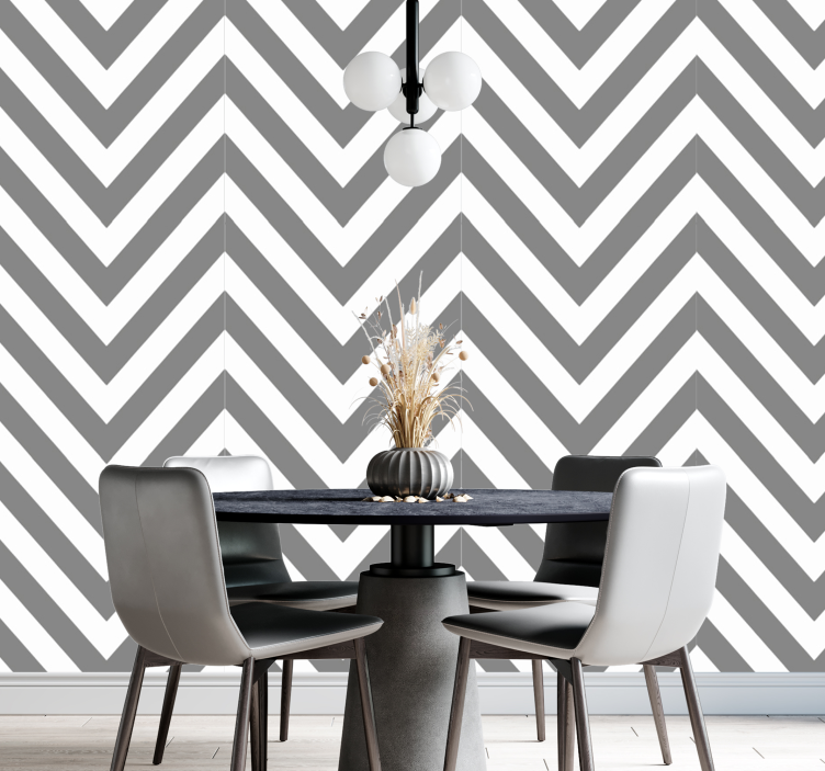 Chevron Stripe Pattern wallpaper geometric - TenStickers