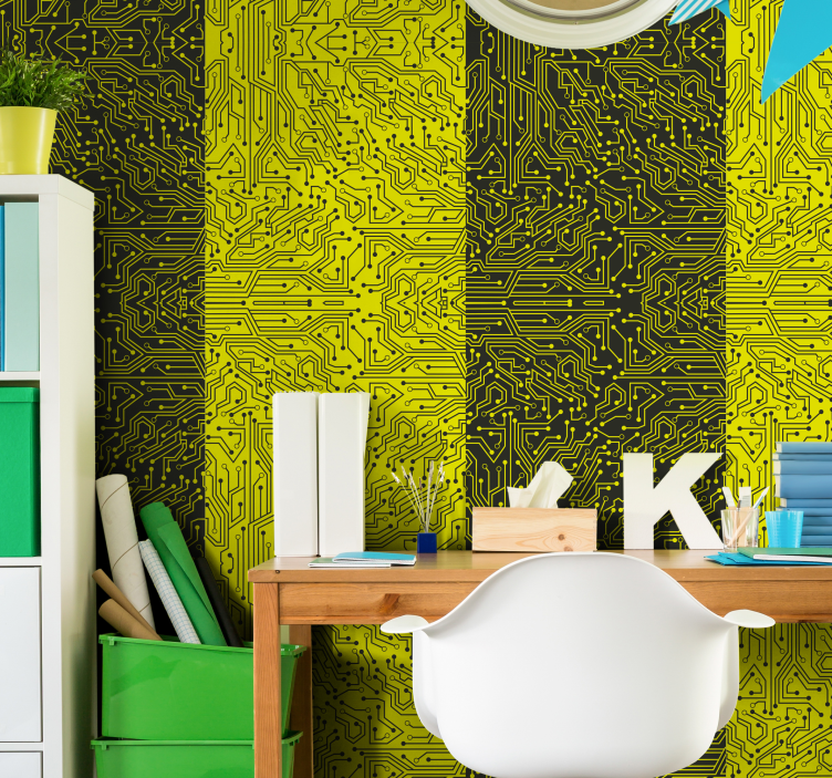 Circuitry Intricacy abstract wallpaper - TenStickers