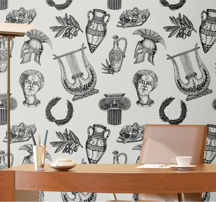 Roman iconography classic wallpaper - TenStickers