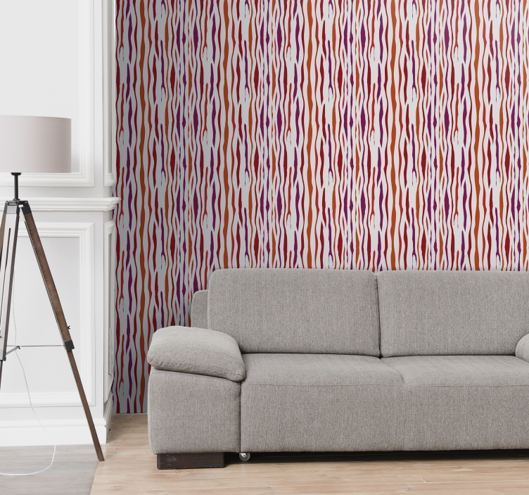 Curved Wave Patterns wallpaper geometric - TenStickers