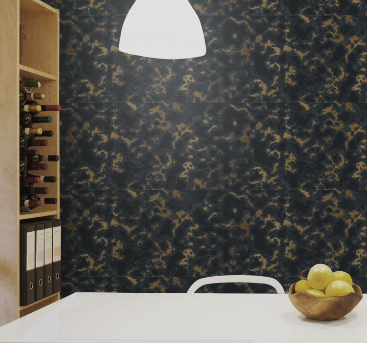 Dark marble pattern with stripes wallpaper - TenStickers