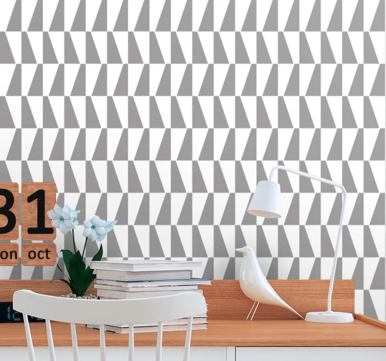 Diagonal Stripes wallpaper geometric - TenStickers