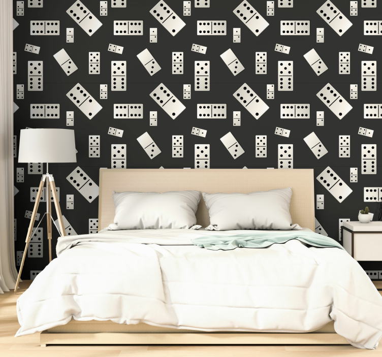 Domino Pattern wallpaper geometric - TenStickers