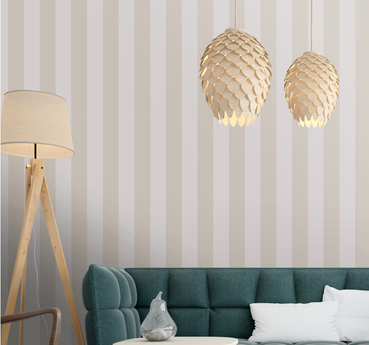 Elegant Beige Shades wallpaper vertically striped - TenStickers