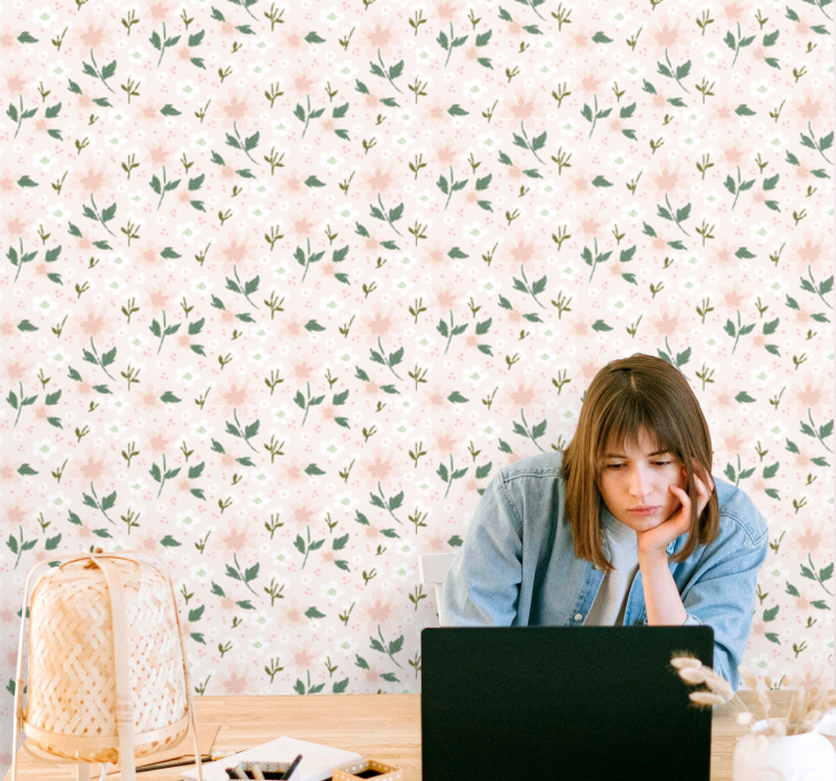 Floral Delicacy flowers wallpaper - TenStickers