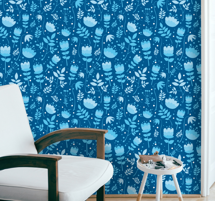 Floral Pattern Design floral wallpaper - TenStickers