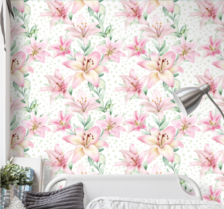 Floral Symphony flowers wallpaper - TenStickers