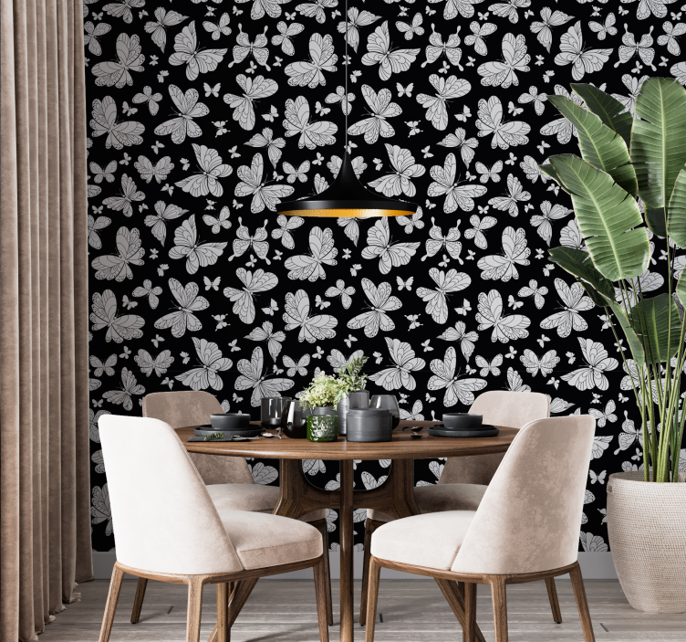 Fluttering Wings butterflies wallpaper - TenStickers