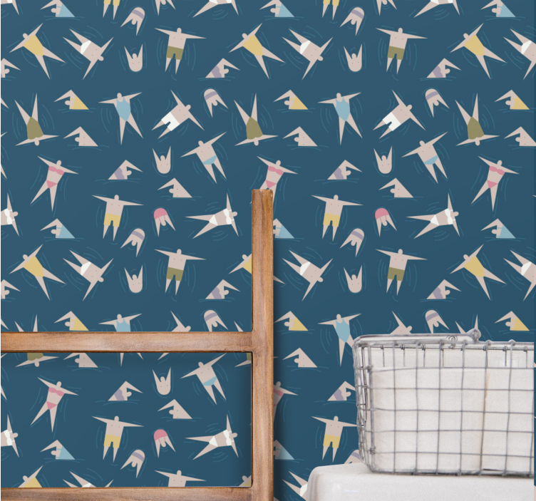 Flying Birds Pattern animals wallpaper - TenStickers