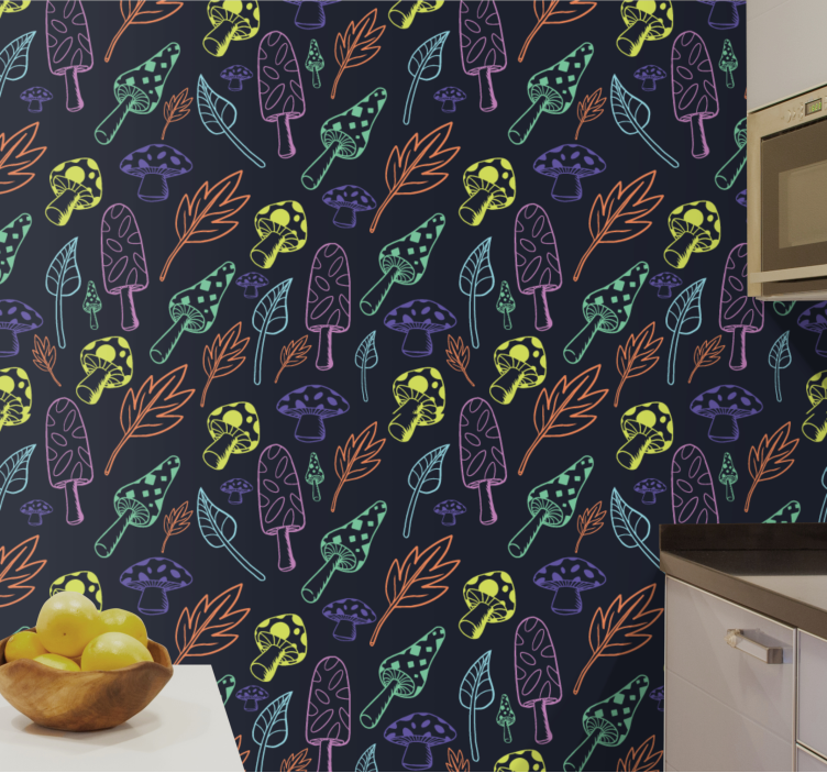 Funky Forest Pattern nature wallpaper - TenStickers