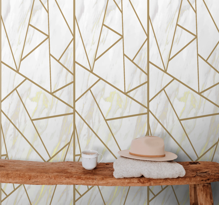 Geometric Glass Effect 3 d wall paper - TenStickers