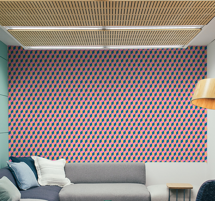 Geometric Pattern Display wallpaper geometric - TenStickers