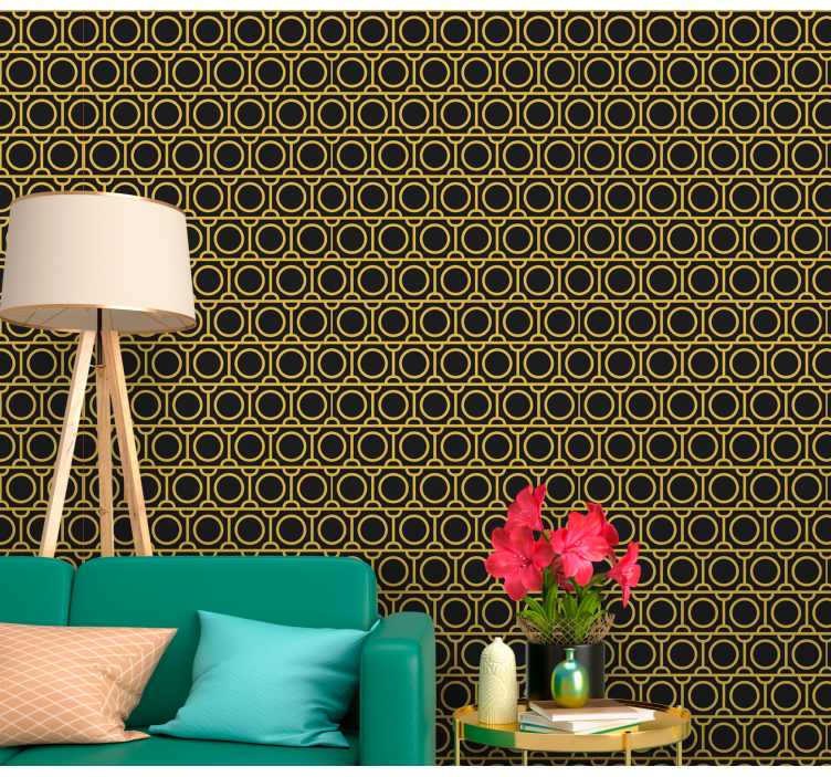 Geometric Rings wallpaper geometric - TenStickers