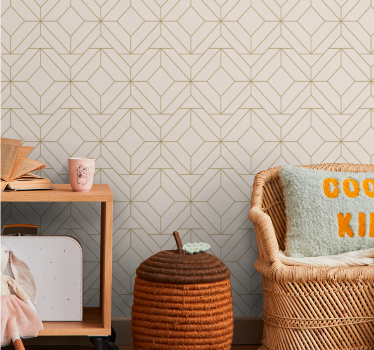 Geometric shapes collection wallpaper childrens room - TenStickers