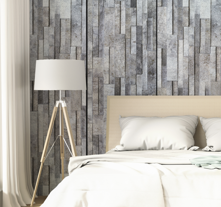 Geometric Stone Mosaic wallpaper stones - TenStickers