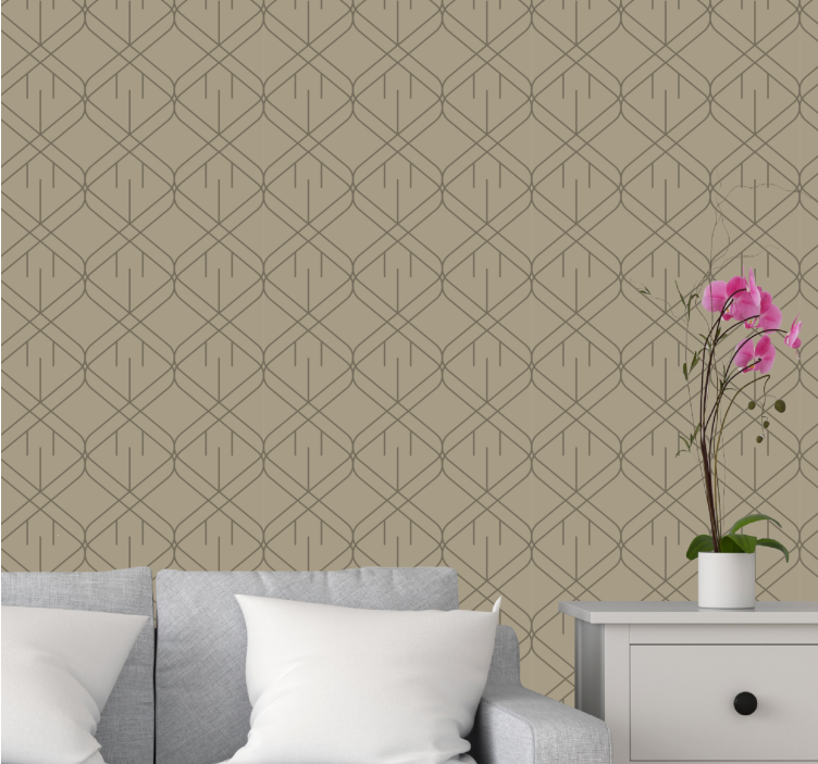 Modern textured design geometric wallpaper - TenStickers
