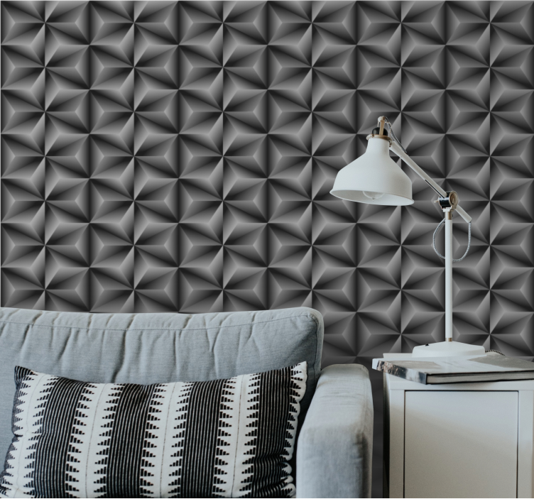 Geometric Texture Pattern wallpaper industrial - TenStickers
