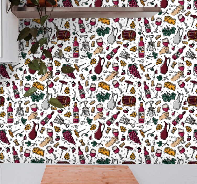 Gourmet Wall Pattern nature wallpaper - TenStickers