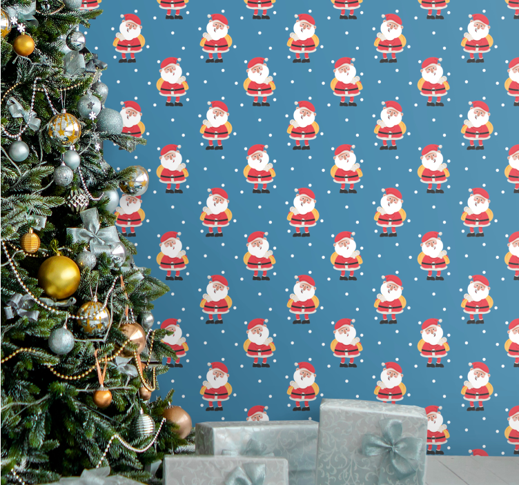 Holiday christmas wallpaper jolly santa designs - TenStickers