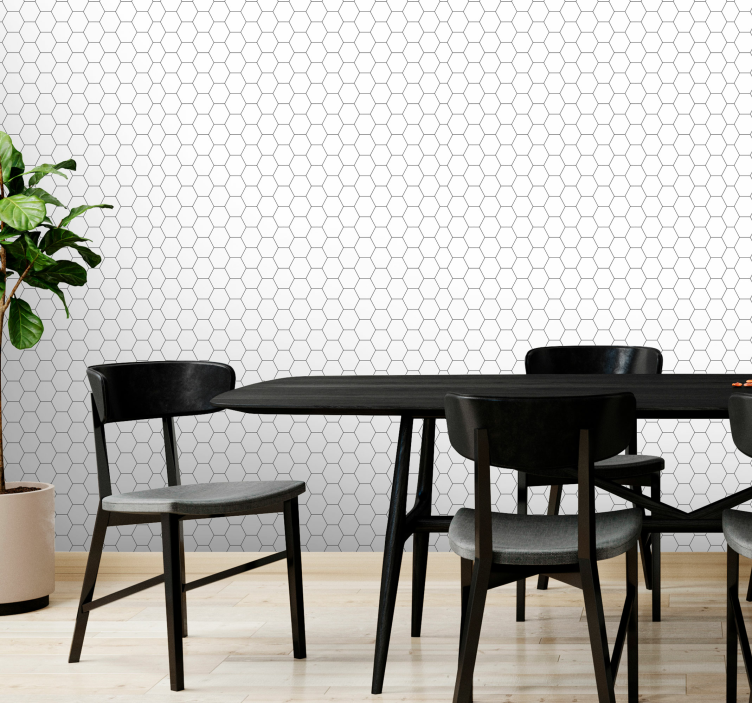 Honeycomb Pattern wallpaper geometric - TenStickers