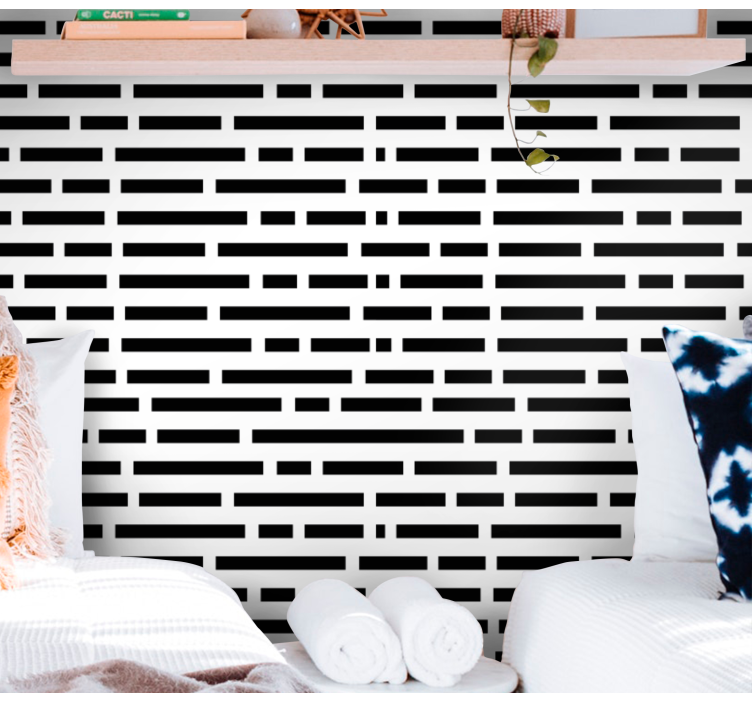 Horizontal Grid wallpaper horizontal stripes - TenStickers