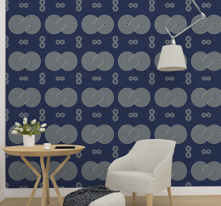 Infinity Loop Pattern wallpaper geometric - TenStickers
