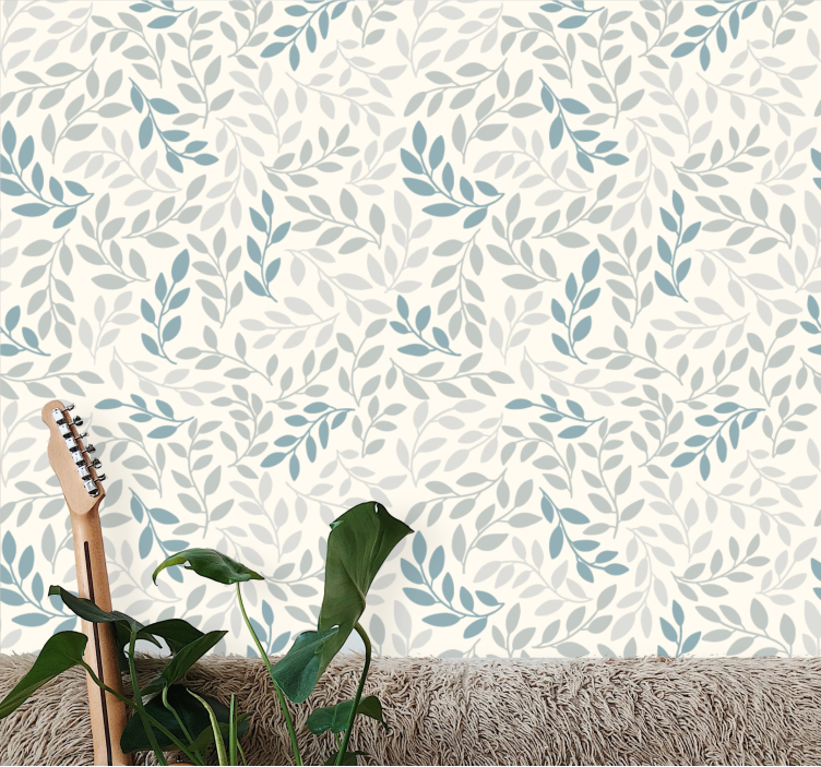 Leaves wallpaper elegant leaf design - TenStickers