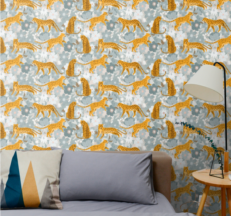 Leopard Motif animals wallpaper - TenStickers