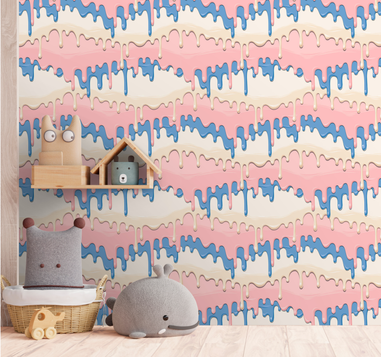 Melting Drip Pattern art wallpaper - TenStickers