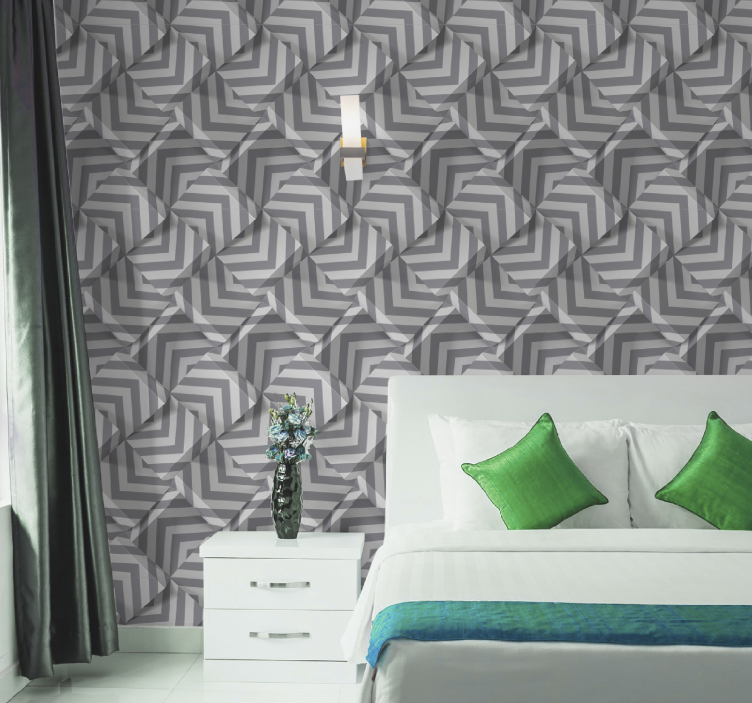Modern geometric puzzle  Modern Wallpaper - TenStickers