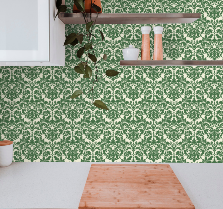Ornate Botanical floral wallpaper - TenStickers