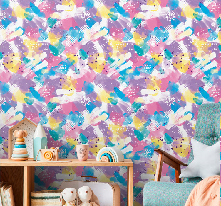 Pastel color overflow  wallpaper - TenStickers