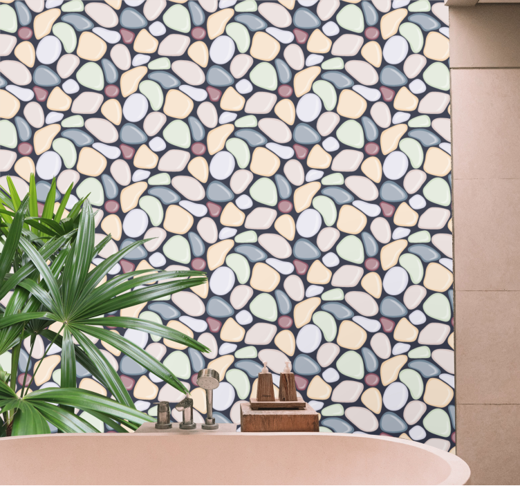 Pebble Pattern Design textured wallpaper - TenStickers